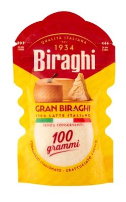 Biraghi Gran Biraghi Formaggio Stagionato Grattugiato Fresco 100 G
