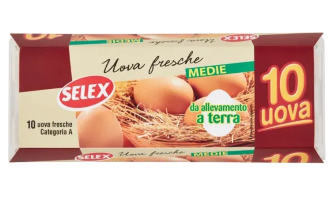 10 Uova fresche medie Categoria A Uova da allevamento a terra