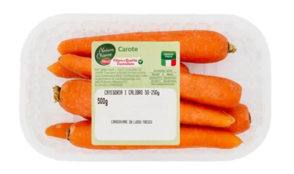 Carote Italia Vassoio 500g