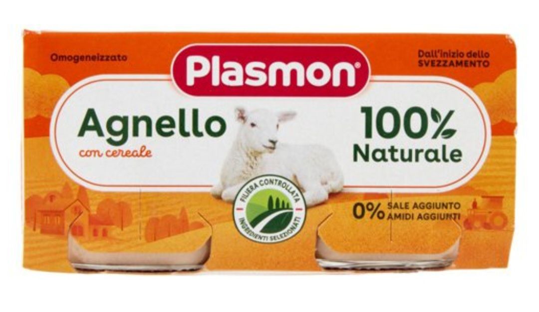 🌼  Plasmon Omogeneizzato Agnello Con Cereale 2 X 80 G
