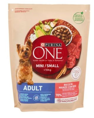 Purina One Mini &lt;10kg Crocchette Per Cani Adult Ricco In Manzo Con Riso 800g