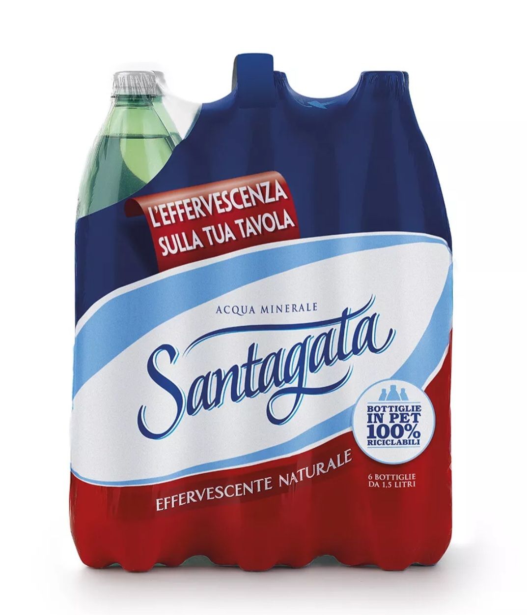 Santagata Acqua Minerale Naturale Effervescente Naturale 1,5 l x 6
