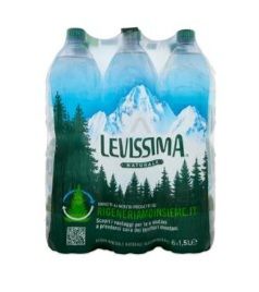 LEVISSIMA, Acqua Naturale R-PET 25% 6 X 1,5 L