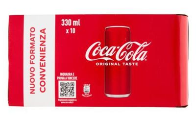 Coca Cola lattina 10 x 33