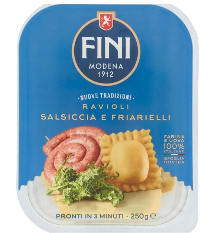 FINI Ravioli ripieni Salsiccia e Friarielli 250 g