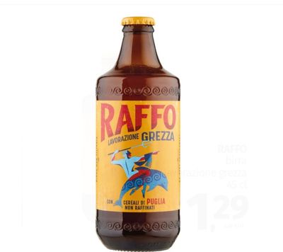 RAFFO birra lavorazione grezza 45 cl