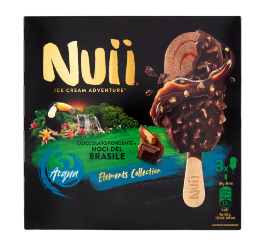 NUII Cioccolato Fondente e Noci del Brasile 3x69g