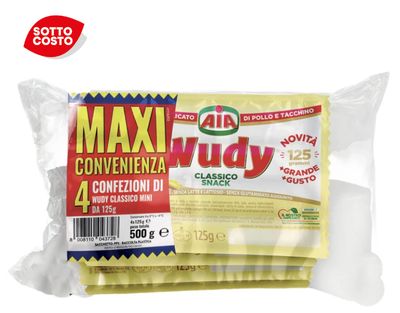 WUDY AIA wurstel classico 125 g x 4 * acquistabili 5 pz