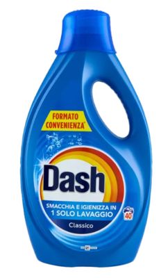 Dash Detersivo Liquido Lavatrice, Classico, 40 Lavaggi 1800 ml