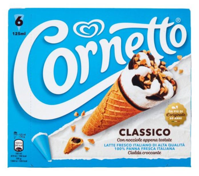 ALGIDA cornetto classico 6 pz – 480 g