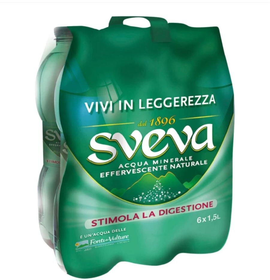 SVEVA  acqua minerale effervescente naturale 1,5 lt x 6 bottiglie