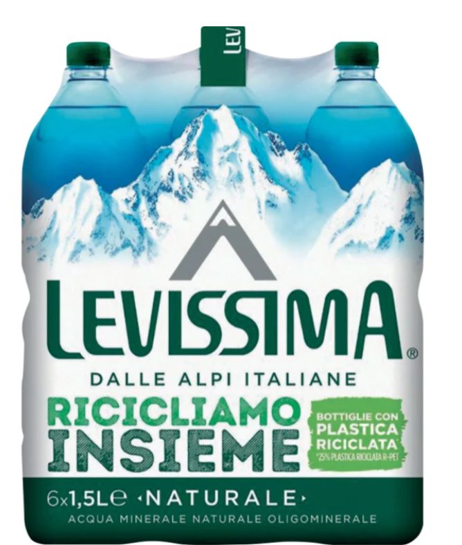 LEVISSIMA acqua minerale naturale 1,5 lt x 6 bottiglie *acquistabili max 2 pz