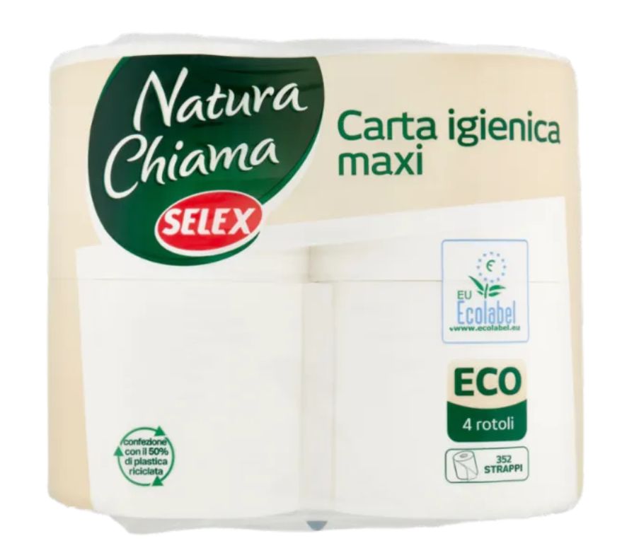 Selex Carta Igienica Eco 2 Veli 4 Maxi Rotoli