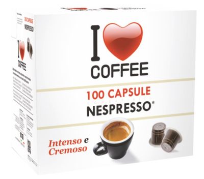 I LOVE COFFEE 100 CAPSULE Compatibili Nespresso