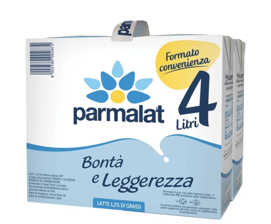 PARMALAT  latte uht parzialmente scremato 1 lt x 4