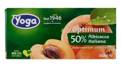 YOGA Bevanda analcolica a base di albicocca con vitamina C (frutta 50%)  
