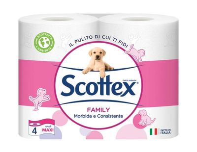 SCOTTEX  carta igienica family 4 rotoli max