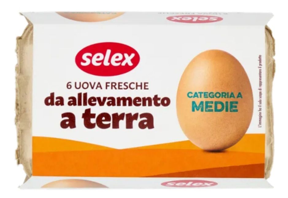Selex 6 Uova Fresche Medie da Allevamento a Terra Categoria A