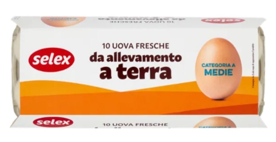 10 Uova fresche medie Categoria A Uova da allevamento a terra