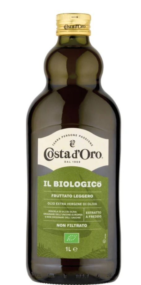 🧡 COSTA D’ORO BIO  olio extra vergine di oliva non filtrato 1 lt