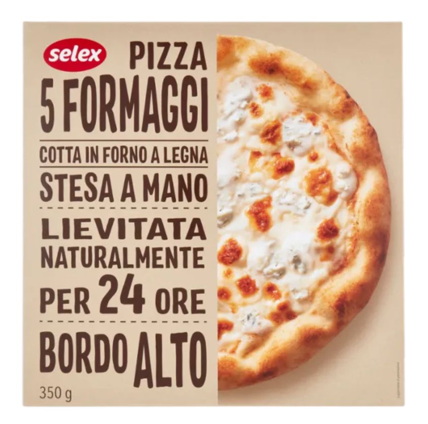 Selex Pizza 5 Formaggi Surgelata 350 g