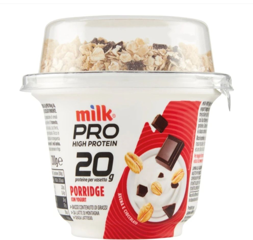 🧡 MILK PRO  porridge con yogurt avena e cioccolato 200 g