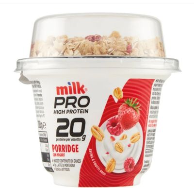 🧡 MILK PRO  porridge con yogurt  avena e frutti rossi 200 g