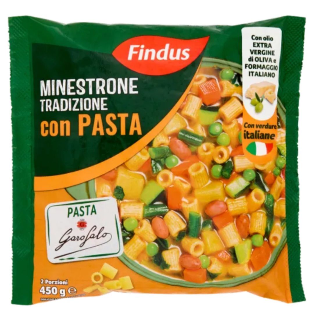 🧡 FINDUS  minestrone tradizione con pasta Garofalo 450g 