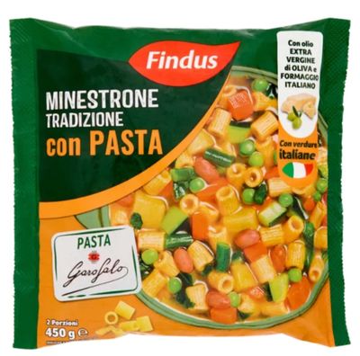 🧡 FINDUS  minestrone tradizione con pasta Garofalo 450g