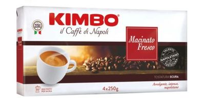 🧡 Kimbo Macinato Fresco 4 x 250g *Acqistabili Max 5 Pz