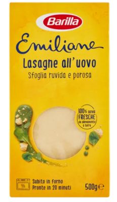 🧡 BARILLA Emiliane Lasagne Pasta all'Uovo 500g