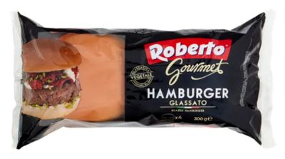 🧡 Roberto Gourmet Hamburger Glassato 4 Panini 300 g