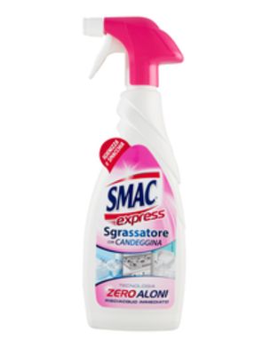 Smac Express Sgrassatore con Candeggina, Tecnologia Zero Aloni, Igienizzante e Smacchiante 650ml