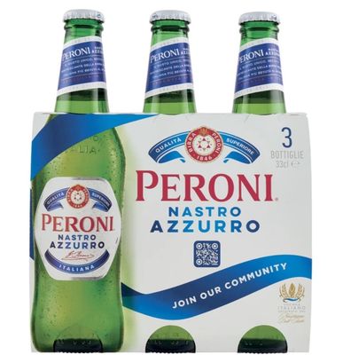 🧡 PERONI Nastro Azzurro Birra 3 X 33cl
