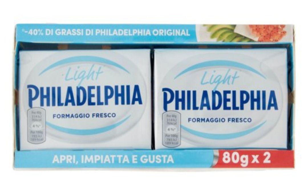 🧡 Philadelphia Formaggio Fresco Spalmabile 80 g x 2