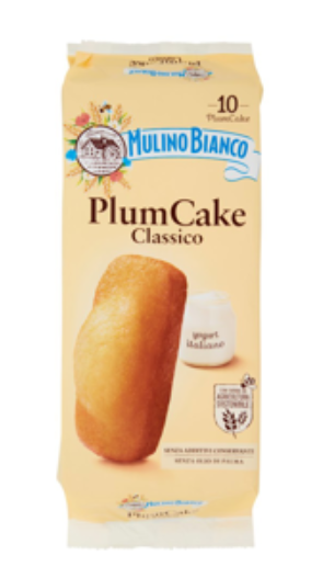 🧡 Plumcake Classico Merenda Con Yogurt Italiano 10 Pezzi 330g
