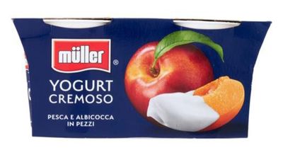 🧡 MULLER Yogurt Cremoso Pesca e Albicocca 2 x 125g