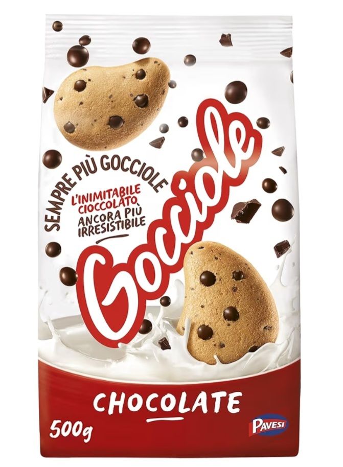 🧡 PAVESI GOCCIOLE Chocolate Biscotti Con Gocce di Cioccolato 500g