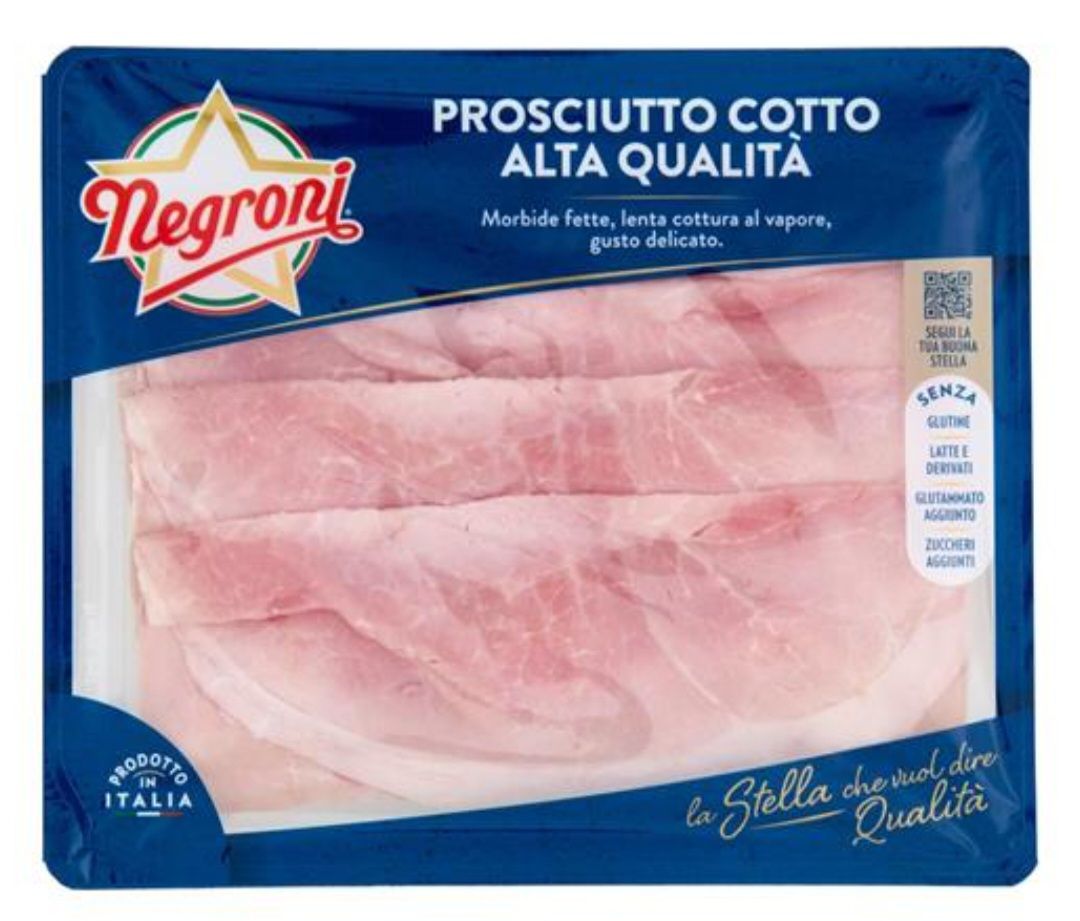 🧡 Negroni Cotto Stella Prosciutto Cotto Alta Qualità 110g 