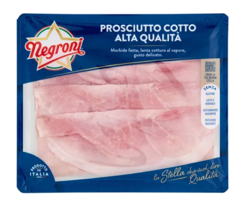 🧡 Negroni Cotto Stella Prosciutto Cotto Alta Qualità 110g