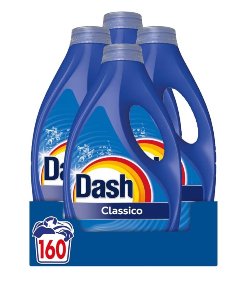 🧡 Dash Power Detersivo Liquido Lavatrice, 160 Lavaggi (4x40) Classico