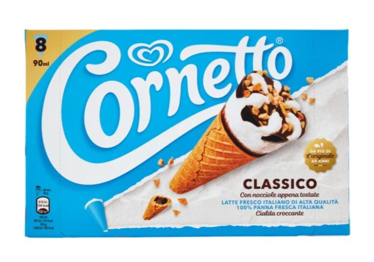 🧡 ALGIDA  cornetto classico 8 pz - 480 g  