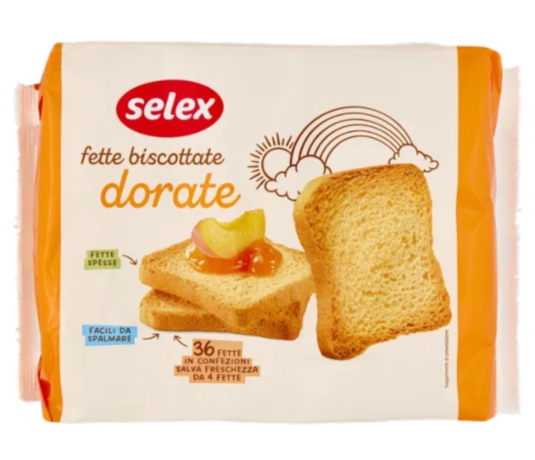 🧡 Fette biscottate dorate 9×4 Fette 320g
