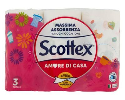 🧡 Scottex Amore di Casa Carta da Cucina Rotoli 3 pz