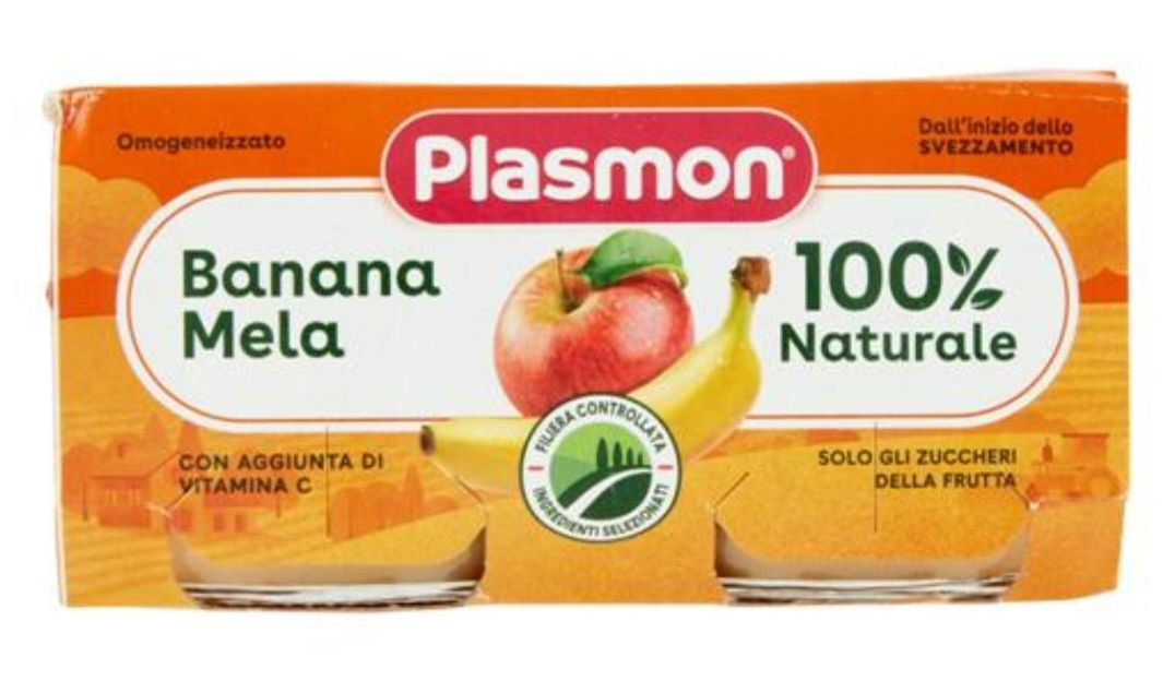 🧡 Plasmon Omogeneizzato Banana Mela 2 X 80 G