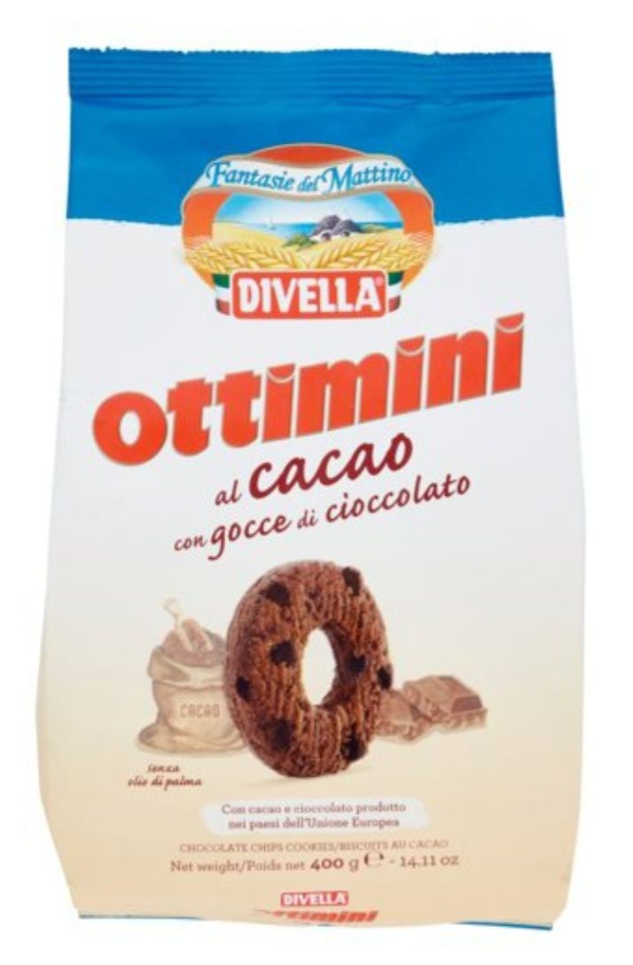 🧡 DIVELLA Fantasie Del Mattino Ottimini al Cacao Con Gocce Di Cioccolato 400g