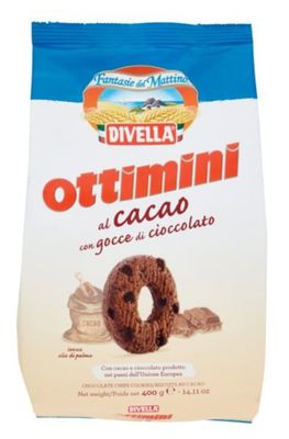 🧡 DIVELLA Fantasie Del Mattino Ottimini al Cacao Con Gocce Di Cioccolato 400g