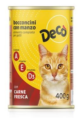 🧡 Bocconcini Con Manzo Per Gatti Gr 400