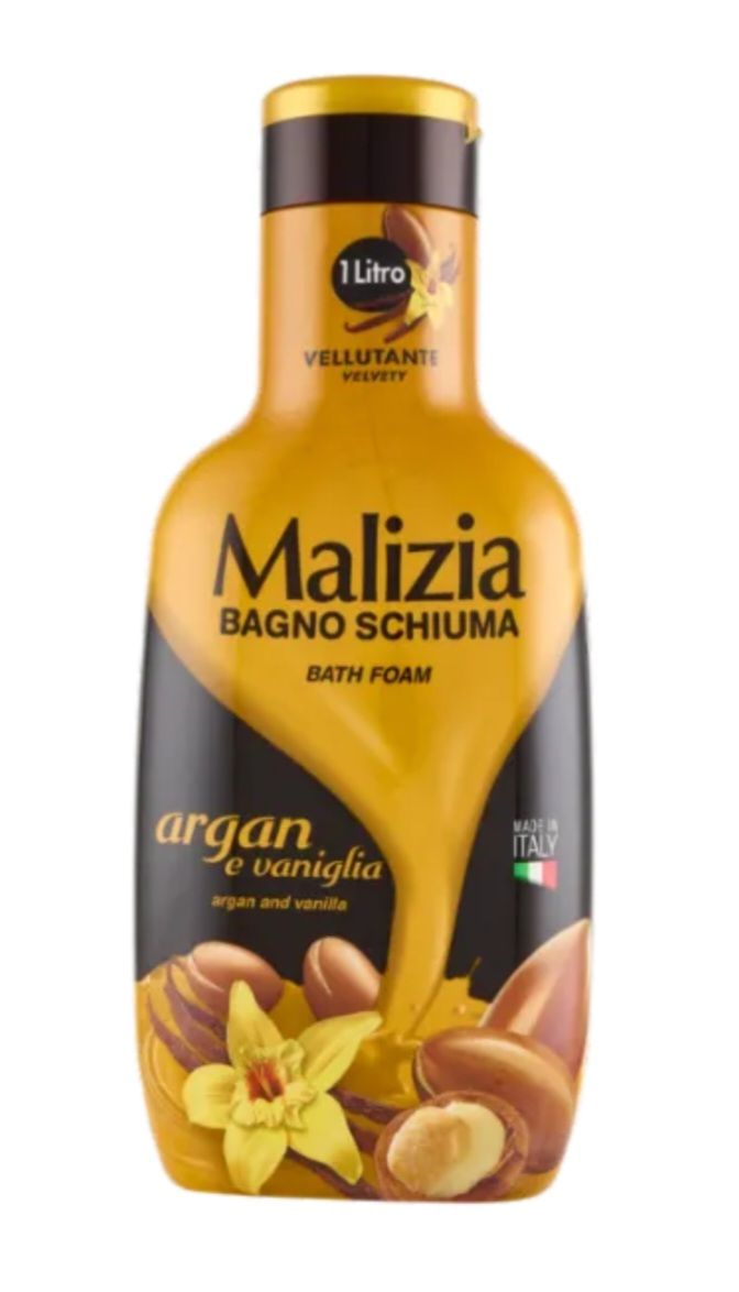 🧡 MALIZIA Bagno Schiuma argan e vaniglia 1000 mL