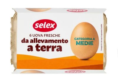 🧡 6 Uova Fresche Medie da Allevamento a Terra Categoria A
